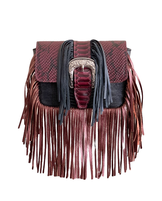 FENIX RED WINE SNAKE OSTRICH ARMADILLO