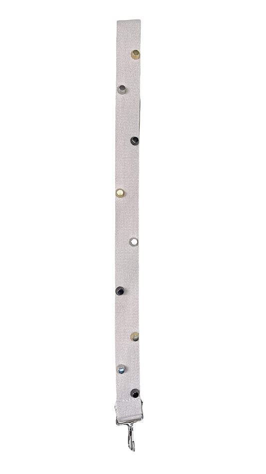 WHITE STRAP WITH THREE COLORS STUDS